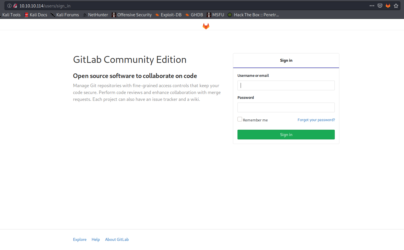 gitlab homepage